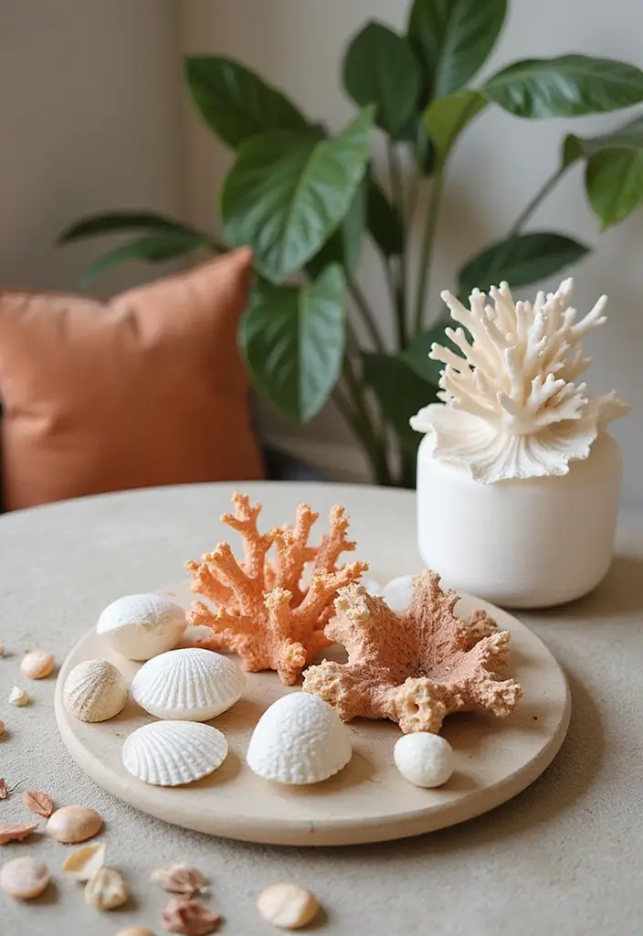 26 Tropical Bohemian Decor Ideas Full of Color 16 26 Tropical Bohemian Decor Ideas Full of Color - 16. Shell and Coral Accents