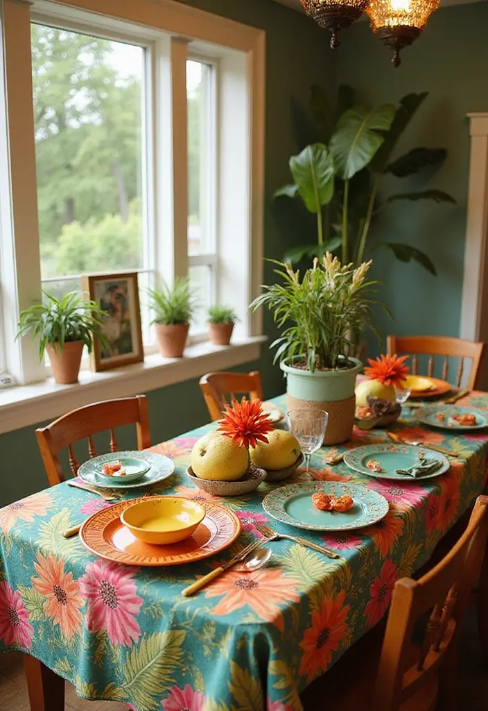 26 Tropical Bohemian Decor Ideas Full of Color 19 26 Tropical Bohemian Decor Ideas Full of Color - 19. Tropical-Themed Table Settings