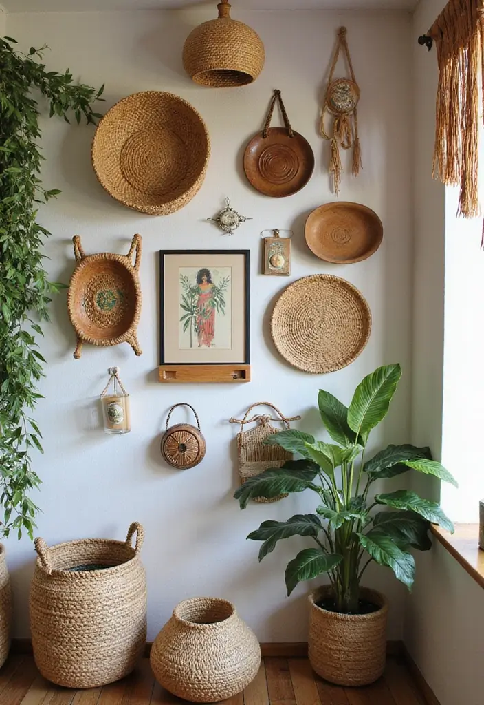 26 Tropical Bohemian Decor Ideas Full of Color 21 26 Tropical Bohemian Decor Ideas Full of Color - 21. Layered Wall Decor