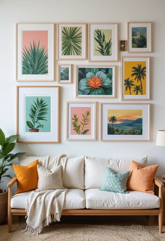 26 Tropical Bohemian Decor Ideas Full of Color 6 26 Tropical Bohemian Decor Ideas Full of Color - 6. Colorful Art Prints