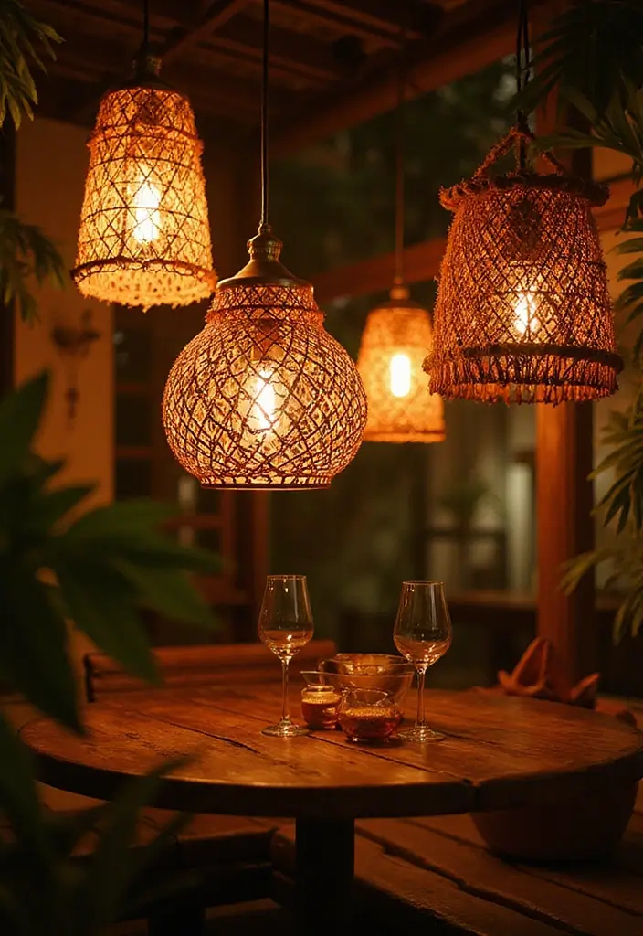 26 Tropical Bohemian Decor Ideas Full of Color 8 26 Tropical Bohemian Decor Ideas Full of Color - 8. Exotic Lighting Fixtures