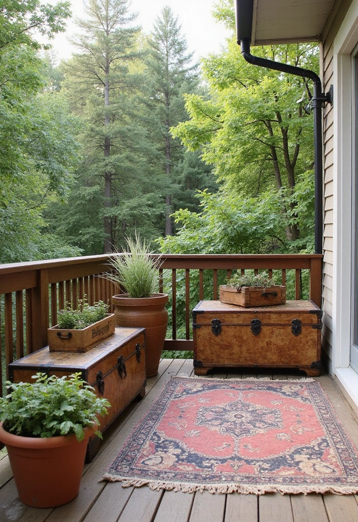 27 Bohemian Balcony Ideas That Transform Small Spaces 16 27 Bohemian Balcony Ideas That Transform Small Spaces - 16. Stylish Outdoor Storage