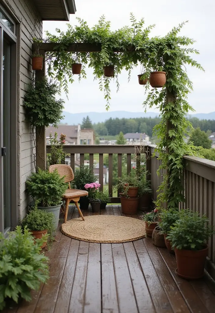 27 Bohemian Balcony Ideas That Transform Small Spaces 19 27 Bohemian Balcony Ideas That Transform Small Spaces - 19. Eye-catching Garden Trellis