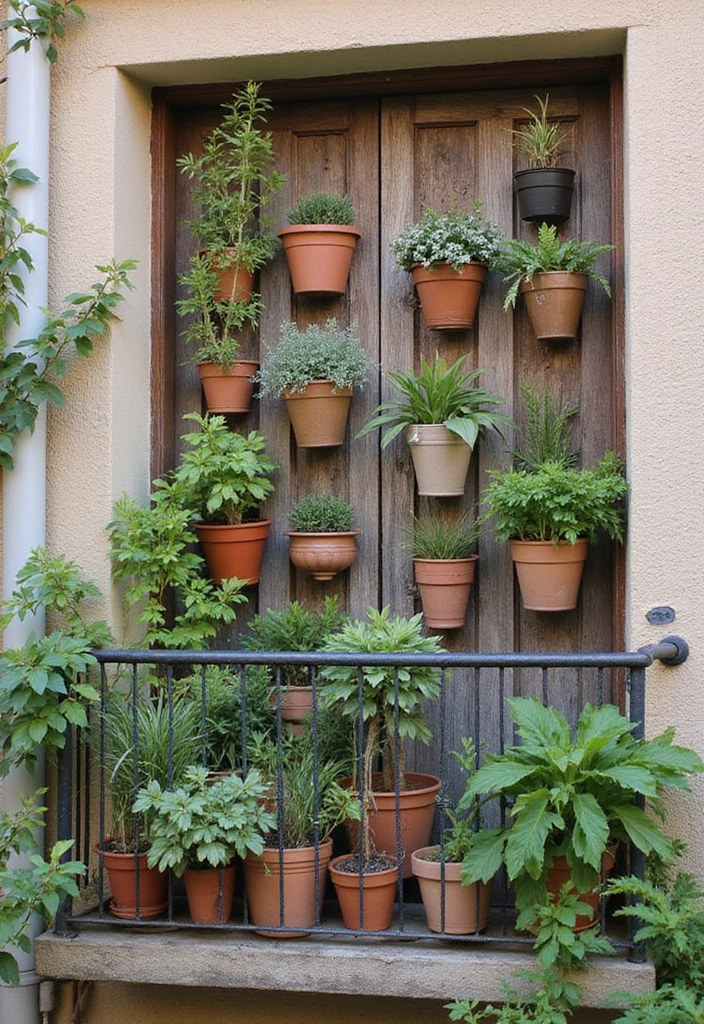 27 Bohemian Balcony Ideas That Transform Small Spaces 23 27 Bohemian Balcony Ideas That Transform Small Spaces - 23. Whimsical Wall Planters