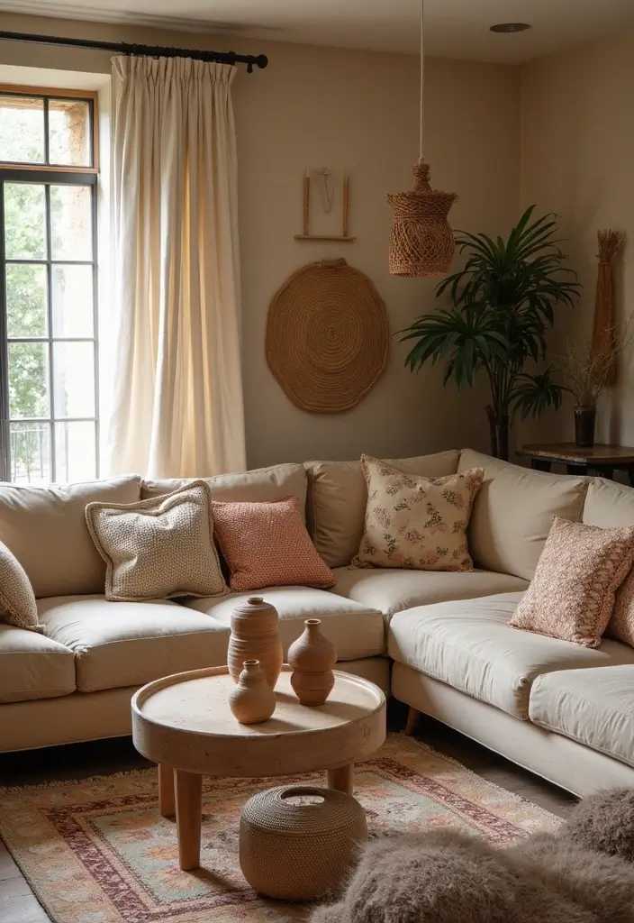 27 Bohemian Chic Living Room Ideas That Feel Effortlessly Stylish 14 27 Bohemian Chic Living Room Ideas That Feel Effortlessly Stylish - 14. Handmade Crafts