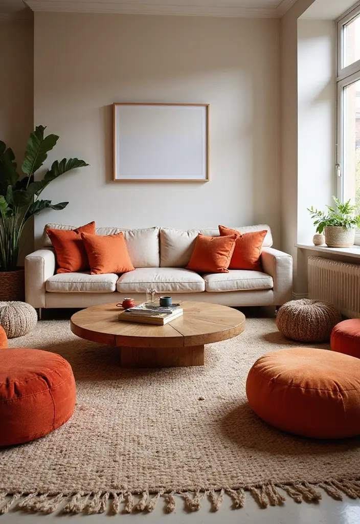 27 Bohemian Chic Living Room Ideas That Feel Effortlessly Stylish 15 27 Bohemian Chic Living Room Ideas That Feel Effortlessly Stylish - 15. Cozy Floor Seating