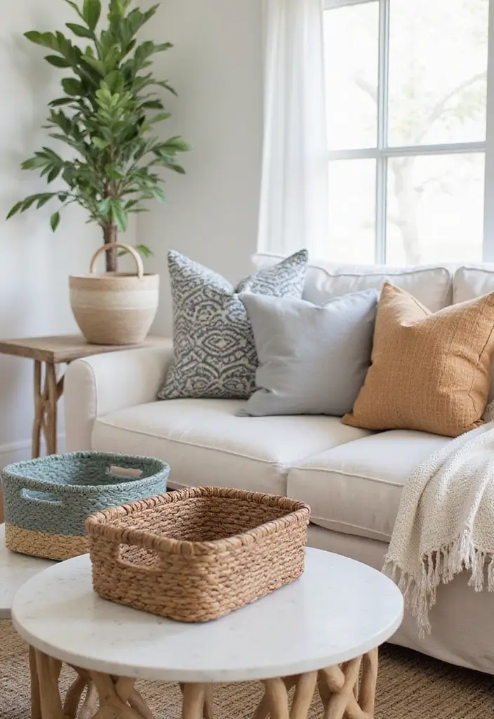 27 Bohemian Chic Living Room Ideas That Feel Effortlessly Stylish 19 27 Bohemian Chic Living Room Ideas That Feel Effortlessly Stylish - 19. Functional Decor