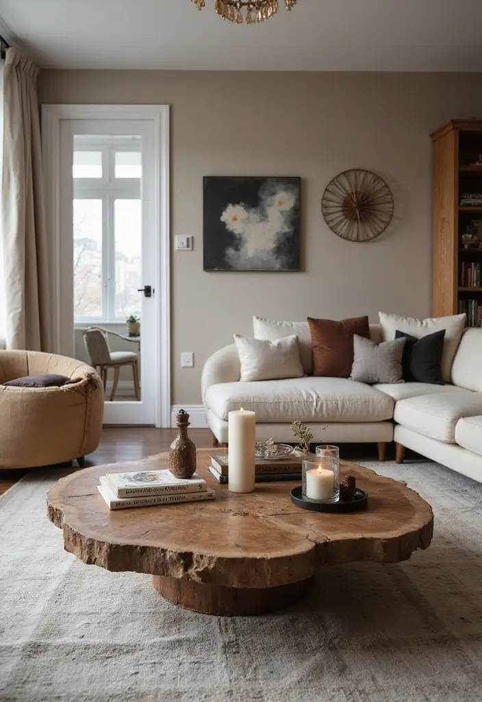 27 Bohemian Chic Living Room Ideas That Feel Effortlessly Stylish 23 27 Bohemian Chic Living Room Ideas That Feel Effortlessly Stylish - 23. Unique Coffee Tables