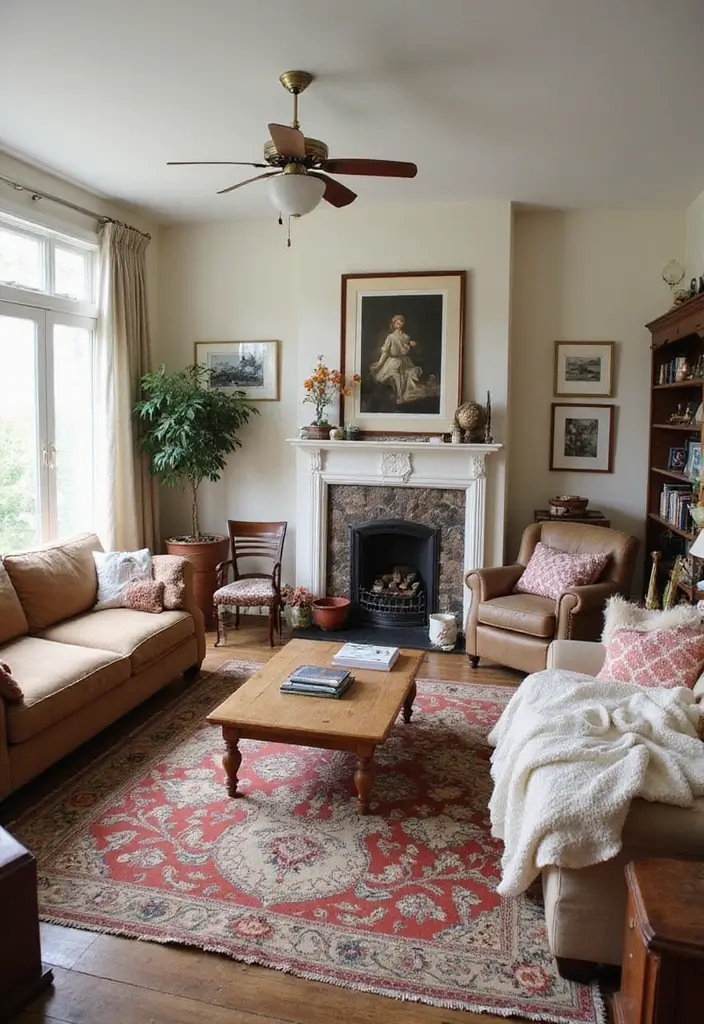 27 Bohemian Chic Living Room Ideas That Feel Effortlessly Stylish 3 27 Bohemian Chic Living Room Ideas That Feel Effortlessly Stylish - 3. Vintage Finds and Thrifted Treasures