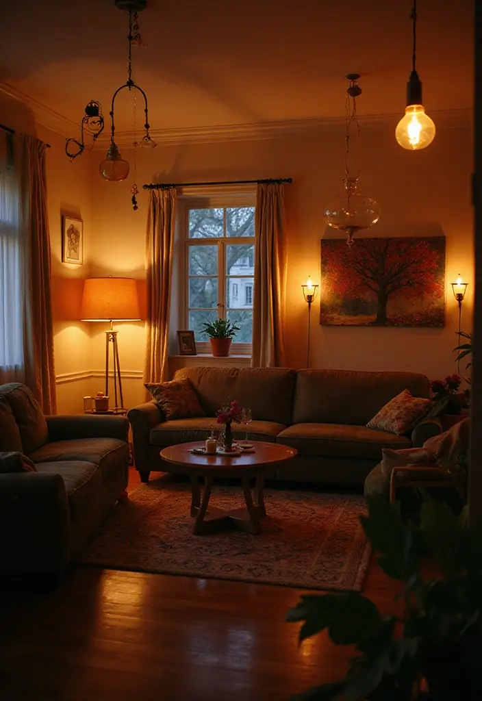 27 Bohemian Chic Living Room Ideas That Feel Effortlessly Stylish 7 27 Bohemian Chic Living Room Ideas That Feel Effortlessly Stylish - 7. Whimsical Lighting Fixtures