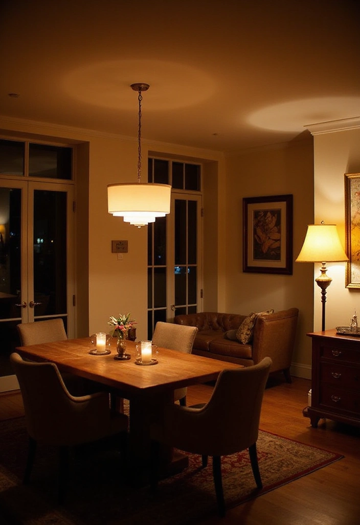 27 Bohemian Dining Room Ideas for Laid-Back Entertaining - 19. Layering Lighting Sources