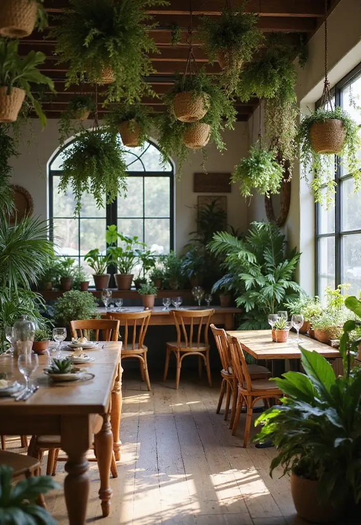 27 Bohemian Dining Room Ideas for Laid-Back Entertaining - 4. Natural Elements and Greenery