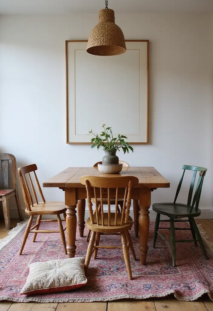 27 Bohemian Dining Room Ideas for Laid-Back Entertaining - 6. Unique Furniture Choices