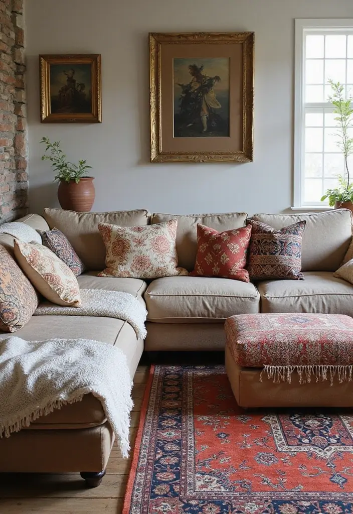 27 Bohemian Farmhouse Decor Looks That Feel Fresh and Cozy - 1. Layered Textiles for Ultimate Comfort