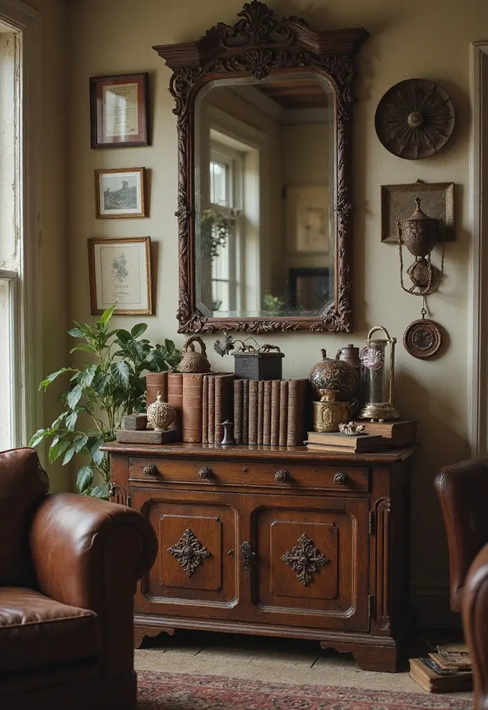 27 Bohemian Farmhouse Decor Looks That Feel Fresh and Cozy - 11. Antique Finds as Decor