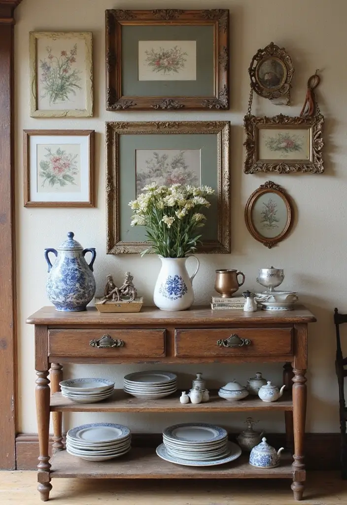 27 Bohemian Farmhouse Decor Looks That Feel Fresh and Cozy - 18. Personal Touches with Family Heirlooms