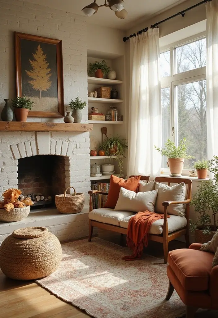 27 Bohemian Farmhouse Decor Looks That Feel Fresh and Cozy - 27. Seasonal Decor Swaps