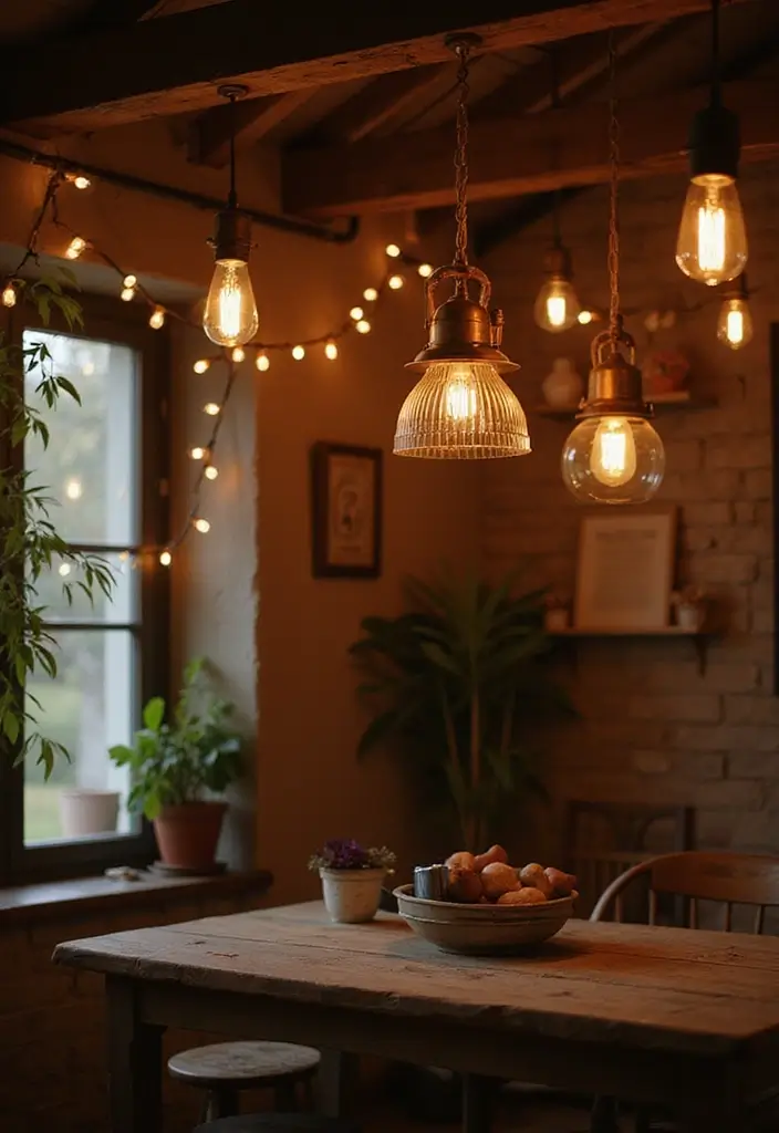 27 Bohemian Farmhouse Decor Looks That Feel Fresh and Cozy - 7. Rustic Lighting Fixtures