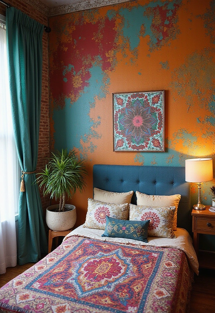 27 Bohemian Girls Bedroom Designs Full of Personality 16 27 Bohemian Girls Bedroom Designs Full of Personality - 16. Colorful Accent Walls