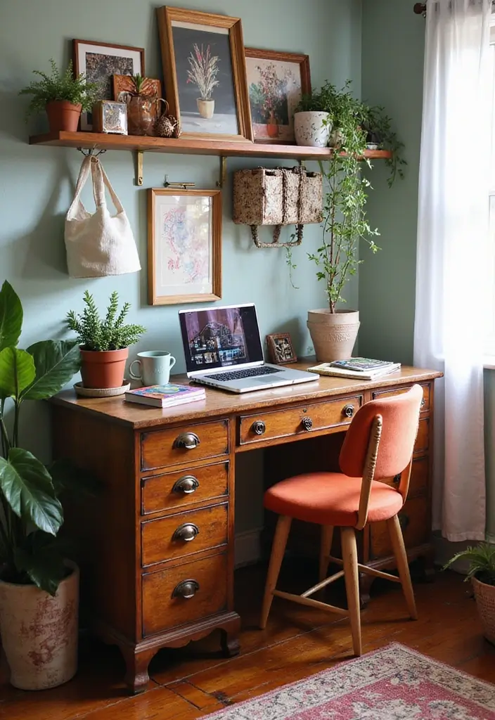 27 Bohemian Girls Bedroom Designs Full of Personality 18 27 Bohemian Girls Bedroom Designs Full of Personality - 18. Eclectic Desk Space