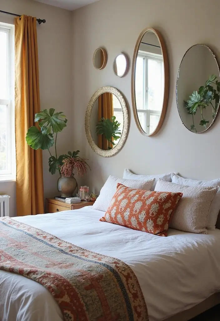 27 Bohemian Girls Bedroom Designs Full of Personality 26 27 Bohemian Girls Bedroom Designs Full of Personality - 26. Creative Use of Mirrors