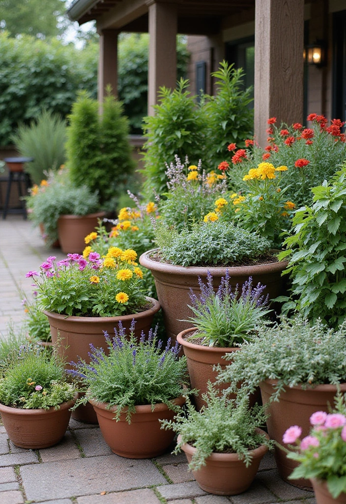 27 Bohemian Patio Ideas for Dreamy Outdoor Vibes 17 27 Bohemian Patio Ideas for Dreamy Outdoor Vibes - 17. Terraced Planters