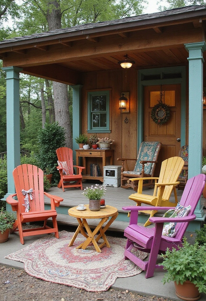 27 Bohemian Porch Ideas Perfect for Relaxing Afternoons 16 27 Bohemian Porch Ideas Perfect for Relaxing Afternoons - 16. Versatile Folding Furniture