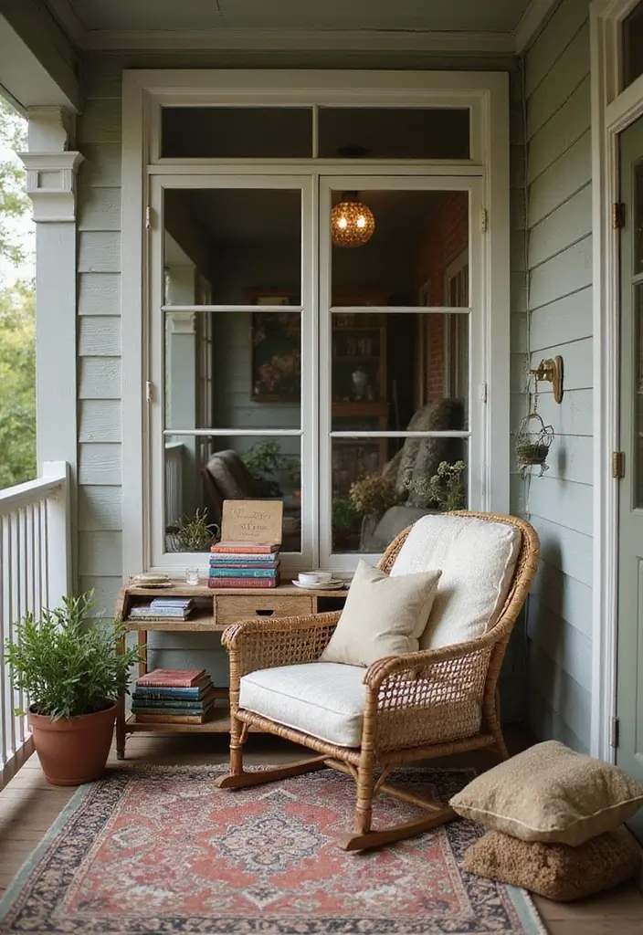 27 Bohemian Porch Ideas Perfect for Relaxing Afternoons 24 27 Bohemian Porch Ideas Perfect for Relaxing Afternoons - 24. Create a Reading Nook