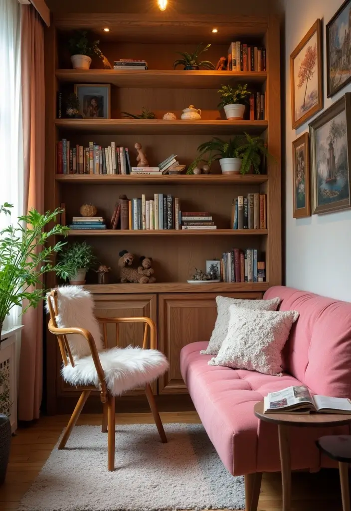 27 Pink Sofa Living Room Bohemian Ideas That Look Amazing 22 27 Pink Sofa Living Room Bohemian Ideas That Look Amazing - 22. Cozy Reading Nook