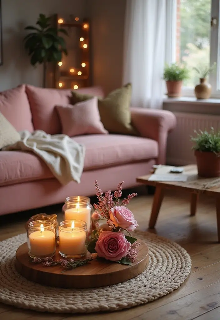 27 Pink Sofa Living Room Bohemian Ideas That Look Amazing 27 27 Pink Sofa Living Room Bohemian Ideas That Look Amazing - 27. Scented Accents