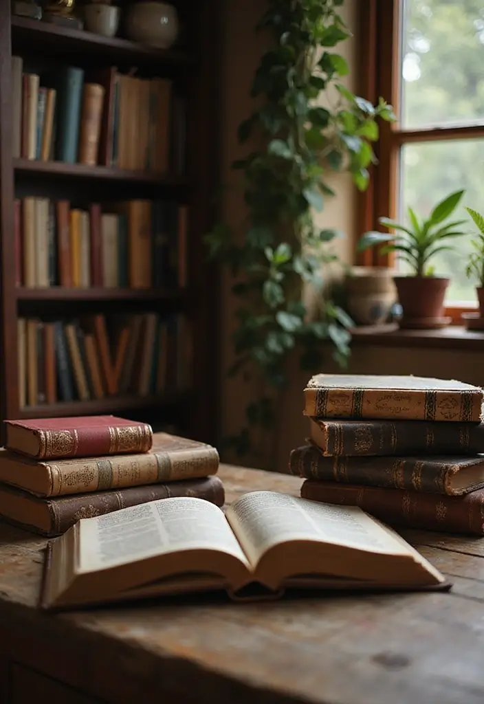 27 Witchy Bohemian Interior Design Ideas You’ll Love 17 27 Witchy Bohemian Interior Design Ideas You’ll Love - 17. Vintage Books