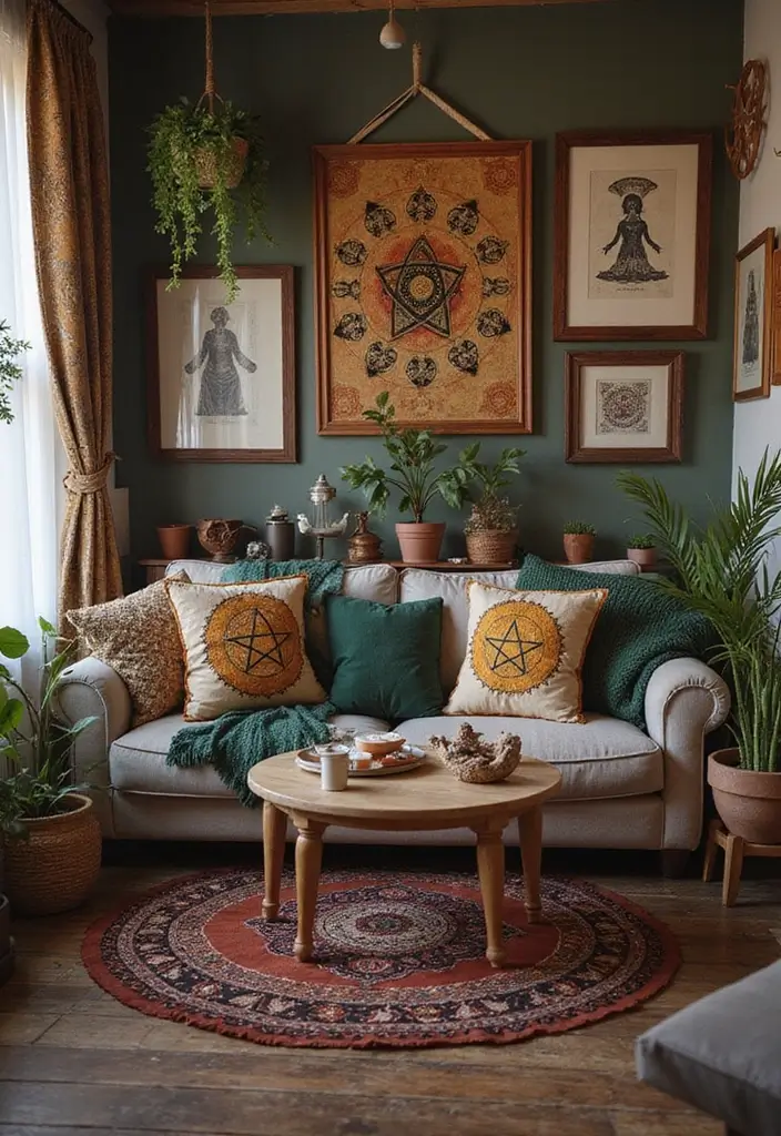 27 Witchy Bohemian Interior Design Ideas You’ll Love 18 27 Witchy Bohemian Interior Design Ideas You’ll Love - 18. Spiritual Symbols