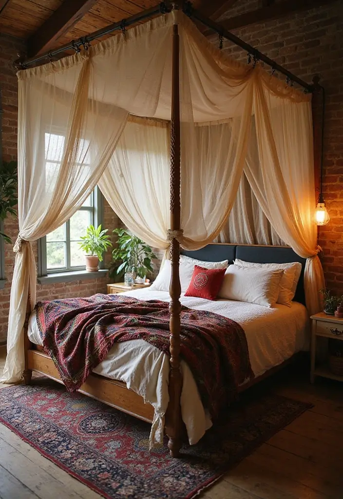 27 Witchy Bohemian Interior Design Ideas You’ll Love 8 27 Witchy Bohemian Interior Design Ideas You’ll Love - 8. Dreamy Canopy Beds