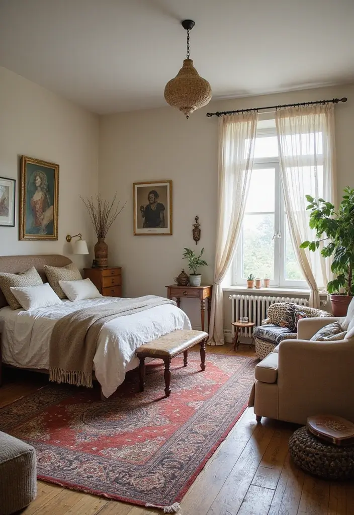 28 Bohemian Bedroom Inspirations That Never Go Out of Style 11 28 Bohemian Bedroom Inspirations That Never Go Out of Style - 11. Mix and Match Furniture