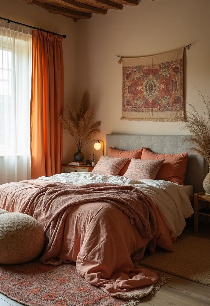 28 Bohemian Bedroom Inspirations That Never Go Out of Style 14 28 Bohemian Bedroom Inspirations That Never Go Out of Style - 14. Natural Dyes and Fabrics