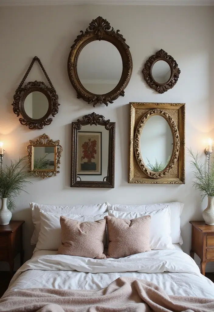 28 Bohemian Bedroom Inspirations That Never Go Out of Style 18 28 Bohemian Bedroom Inspirations That Never Go Out of Style - 18. Vintage Mirrors