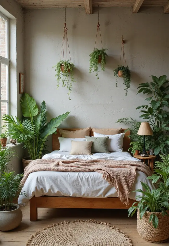 28 Bohemian Bedroom Inspirations That Never Go Out of Style 4 28 Bohemian Bedroom Inspirations That Never Go Out of Style - 4. Nature-Inspired Elements