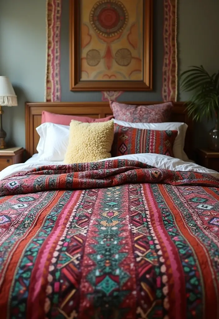 28 Bohemian Bedroom Inspirations That Never Go Out of Style 7 28 Bohemian Bedroom Inspirations That Never Go Out of Style - 7. Unique Bedding