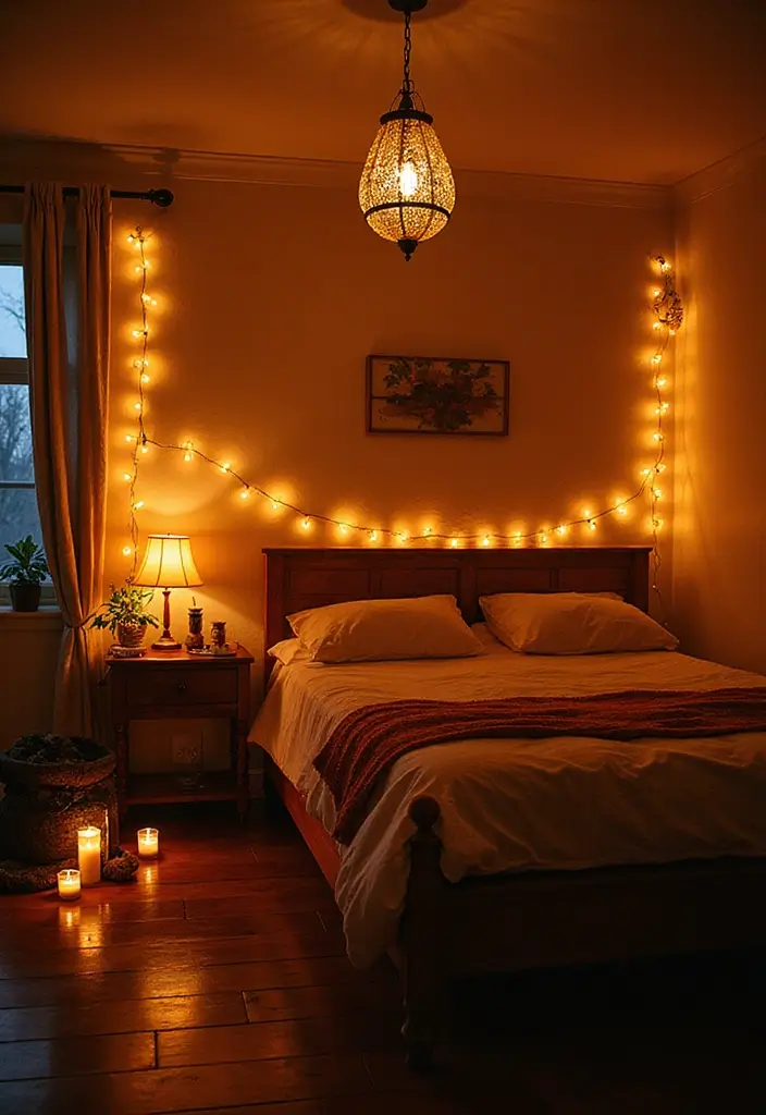 28 Bohemian Bedroom Inspirations That Never Go Out of Style 8 28 Bohemian Bedroom Inspirations That Never Go Out of Style - 8. Bohemian Lighting