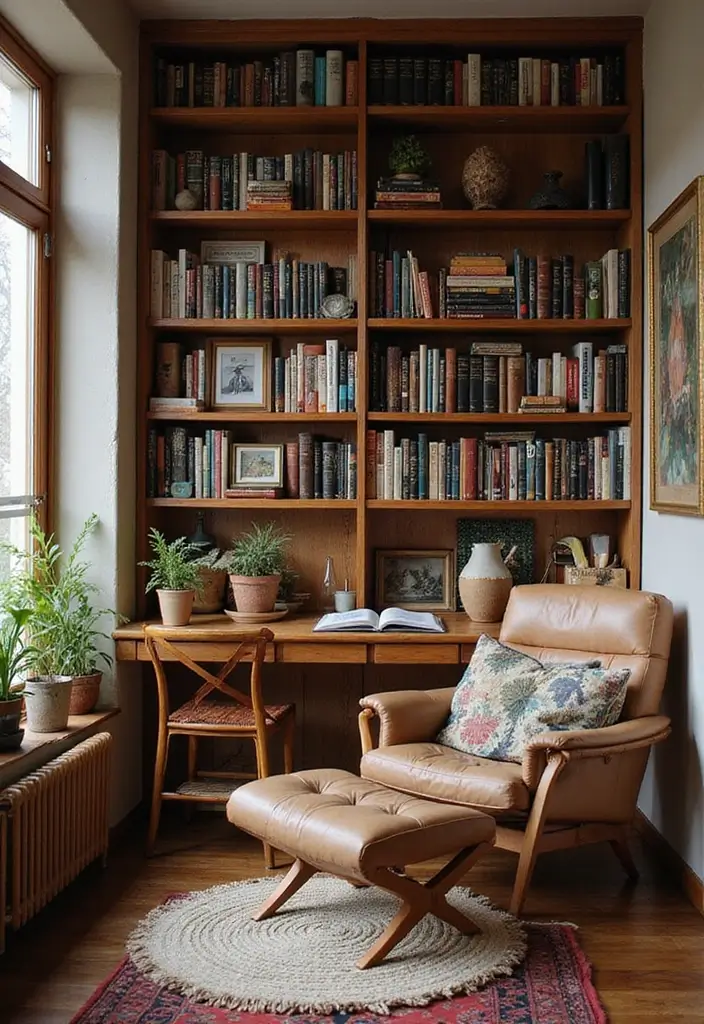 28 Bohemian Home Office Ideas That Spark Creativity - 23. A Personal Library