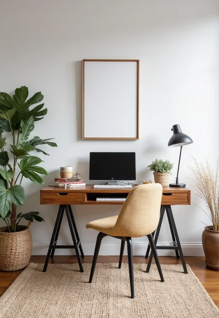 28 Bohemian Home Office Ideas That Spark Creativity - 25. Exploring Minimalism