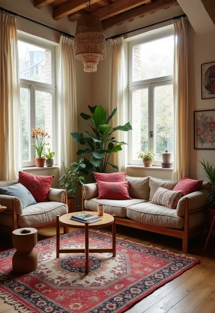 28 Bohemian Home Office Ideas That Spark Creativity - 4. Layered Textiles for Comfort