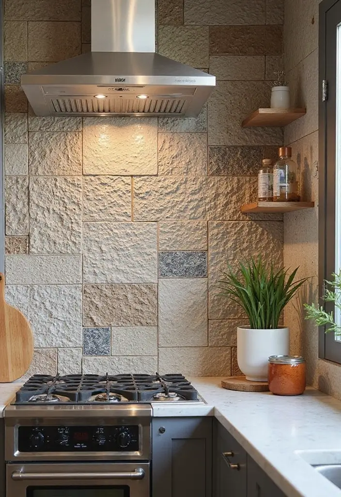 28 Bohemian Kitchen Backsplash Ideas That Pop - 10. Textured Tiles