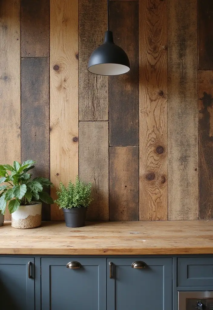 28 Bohemian Kitchen Backsplash Ideas That Pop - 2. Reclaimed Wood Panels