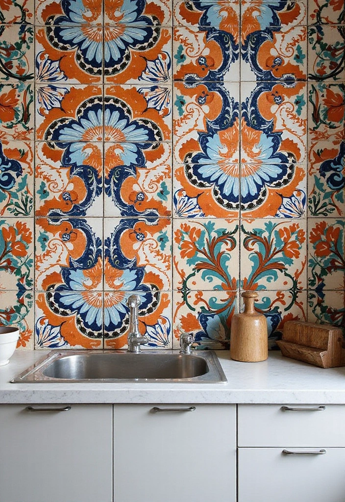 28 Bohemian Kitchen Backsplash Ideas That Pop - 6. Cement Tiles