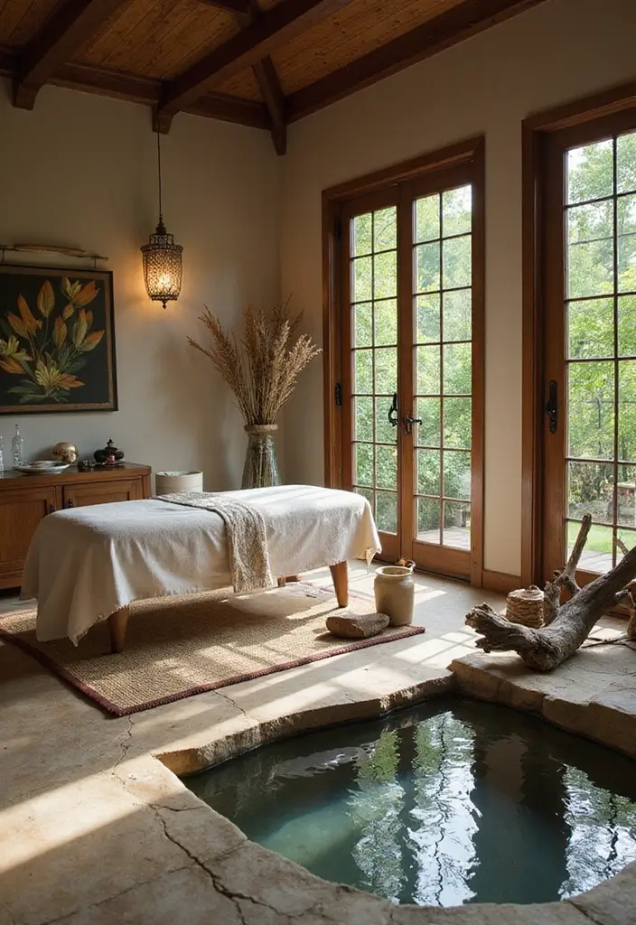 28 Bohemian Massage Room Ideas for a Calm Escape 10 28 Bohemian Massage Room Ideas for a Calm Escape - 10. Outdoor Elements