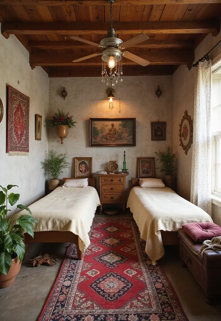 28 Bohemian Massage Room Ideas for a Calm Escape 7 28 Bohemian Massage Room Ideas for a Calm Escape - 7. Vintage and Second-Hand Finds
