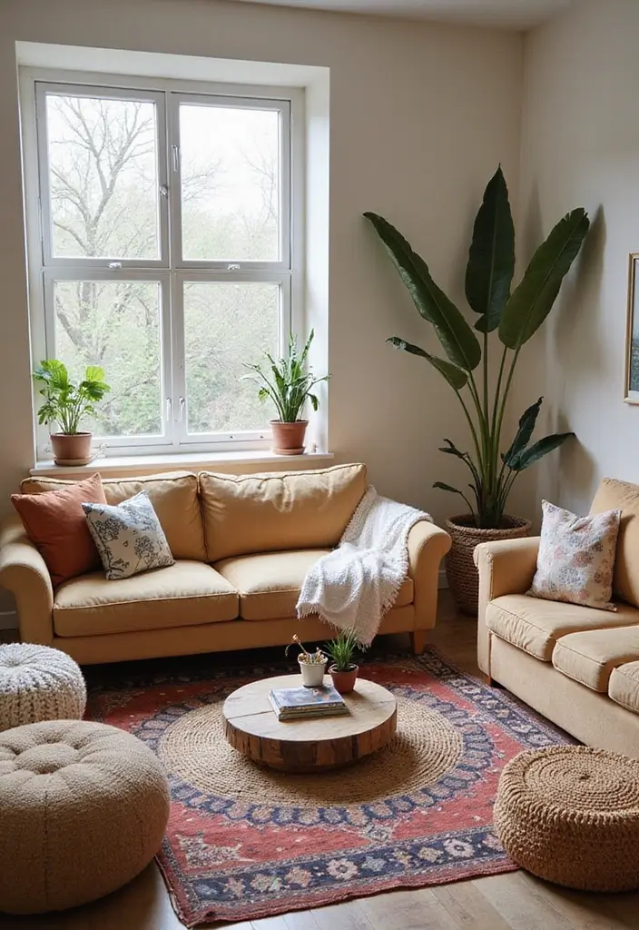 28 Eclectic Bohemian Living Room Ideas to Copy Instantly 15 28 Eclectic Bohemian Living Room Ideas to Copy Instantly - 15. Inviting Seating Arrangements