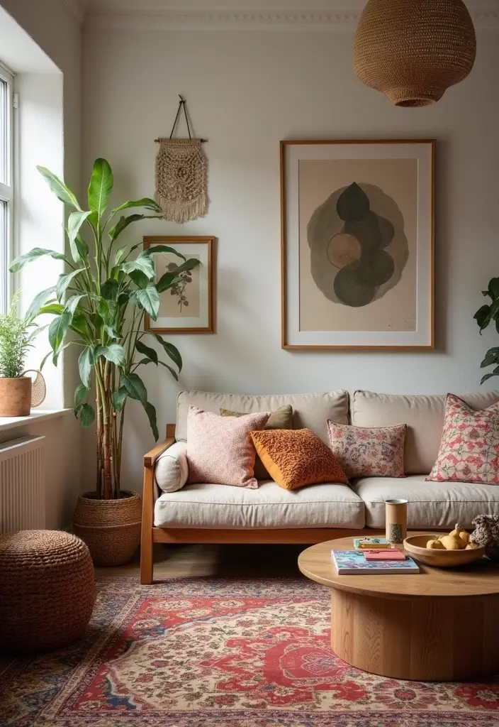 28 Eclectic Bohemian Living Room Ideas to Copy Instantly 16 28 Eclectic Bohemian Living Room Ideas to Copy Instantly - 16. Embrace Imperfection