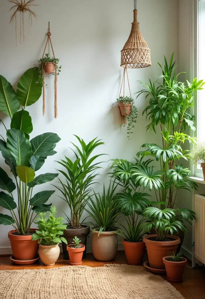 28 Eclectic Bohemian Living Room Ideas to Copy Instantly 2 28 Eclectic Bohemian Living Room Ideas to Copy Instantly - 2. Plant Paradise